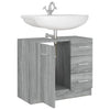Grauer Waschbeckenunterschrank Arethya 63x30x54cm (Holz)