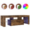 Räuchereiche TV-Schrank mit LED-Beleuchtung Lupeanu 120x35x40cm