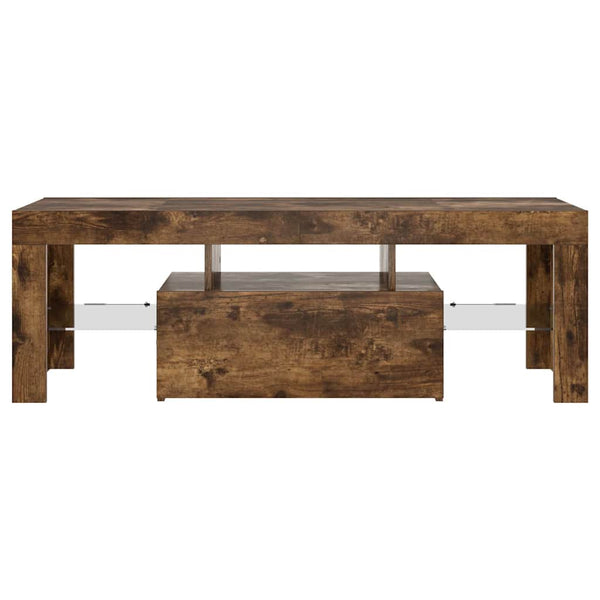 Räuchereiche TV-Schrank mit LED-Beleuchtung Lupeanu 120x35x40cm