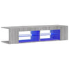 Graues TV-Möbel mit LED-Beleuchtung Christelle 135x39x30cm (Sonoma)