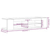 Graues TV-Möbel mit LED-Beleuchtung Christelle 135x39x30cm (Sonoma)