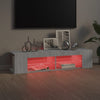 Graues TV-Möbel mit LED-Beleuchtung Christelle 135x39x30cm (Sonoma)