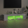 Graues TV-Möbel mit LED-Beleuchtung Christelle 135x39x30cm (Sonoma)