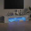 Graues TV-Möbel mit LED-Beleuchtung Christelle 135x39x30cm (Sonoma)