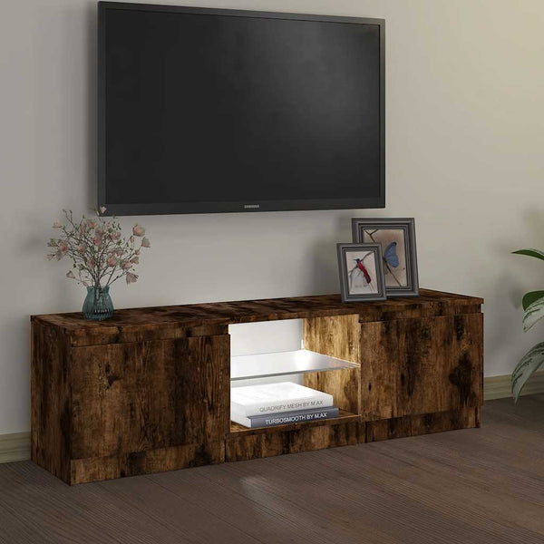 Savanna Eiche TV-Schrank mit LED-Beleuchtung Dondos 120x30x35,5cm