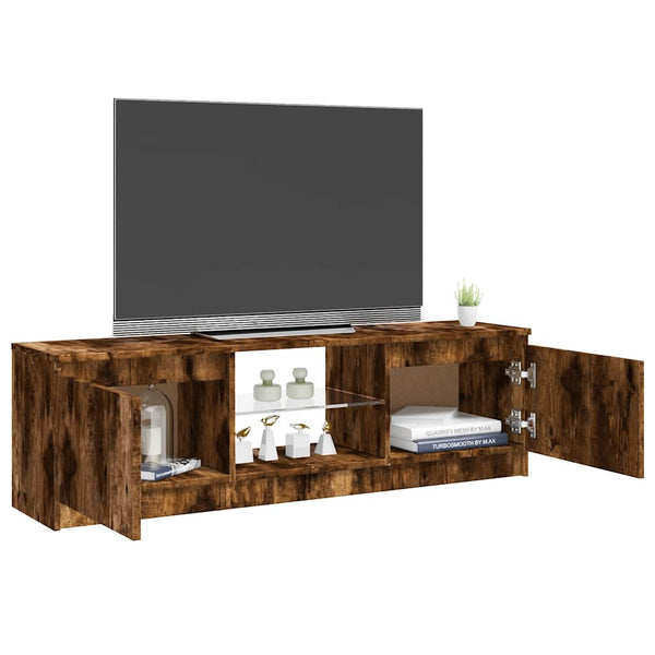 Savanna Eiche TV-Schrank mit LED-Beleuchtung Dondos 120x30x35,5cm