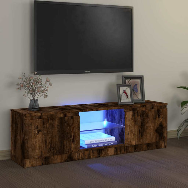 Savanna Eiche TV-Schrank mit LED-Beleuchtung Dondos 120x30x35,5cm