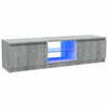 Graues TV-Möbel mit LED-Beleuchtung Dondos 120x30x35,5cm