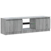 Graues TV-Möbel mit LED-Beleuchtung Dondos 120x30x35,5cm