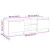 Graues TV-Möbel mit LED-Beleuchtung Dondos 120x30x35,5cm