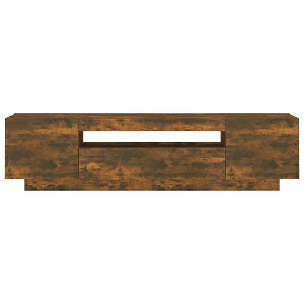 TV-Board Rauchereiche mit LED-Beleuchtung Filantropia 160x35x40cm