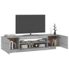 Graues TV-Möbel mit LED-Beleuchtung Filantropia 160x35x40cm (Sonoma)