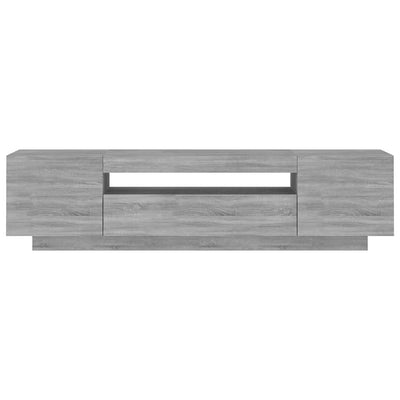 Graues TV-Möbel mit LED-Beleuchtung Filantropia 160x35x40cm (Sonoma)