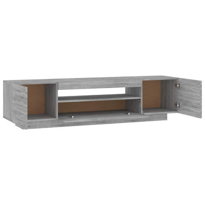 Graues TV-Möbel mit LED-Beleuchtung Filantropia 160x35x40cm (Sonoma)