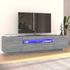 Graues TV-Möbel mit LED-Beleuchtung Filantropia 160x35x40cm (Sonoma)