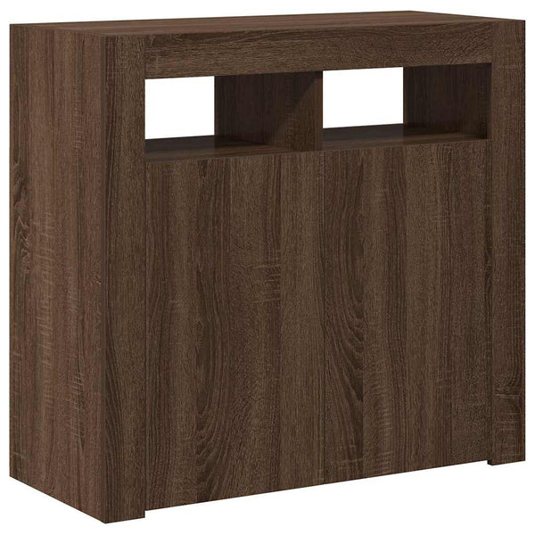 Anrichte Panaghia aus brauner Eiche mit LED-Beleuchtung 80x35x75cm