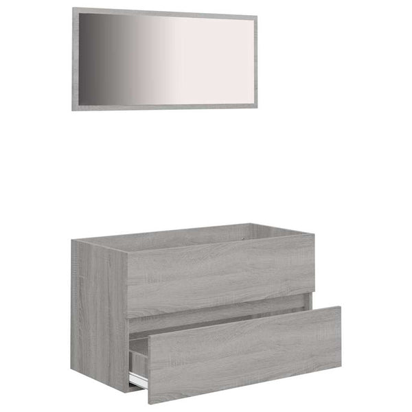 Graue Badmöbel-Set Arames (2-teilig, Sonoma)