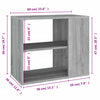 Grauer Dinicu Beistellschrank 60x30x50cm (Holz)