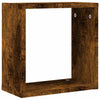 Wandwürfelregale aus geräucherter Eiche Annemona 30x15x30cm (2 Stück)