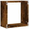 Wandwürfelregale aus geräucherter Eiche Annemona 30x15x30cm (2 Stück)