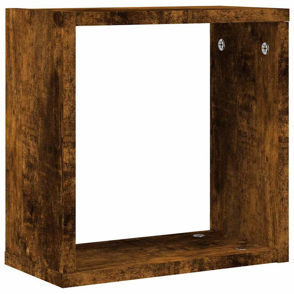 Savustettu tammi kuutioseinähyllyt Annemona 30x15x30cm (6 kpl)