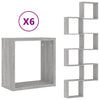 Graue Sonoma Wall Cube Regale Annemona 30x15x30cm (6 Stück)