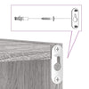 Graue Sonoma Wall Cube Regale Annemona 30x15x30cm (6 Stück)