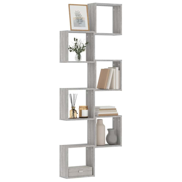 Graue Sonoma Wall Cube Regale Annemona 30x15x30cm (6 Stück)