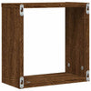 Ruskea tammi kuutioseinähyllyt Annemona 30x15x30cm (4 kpl)