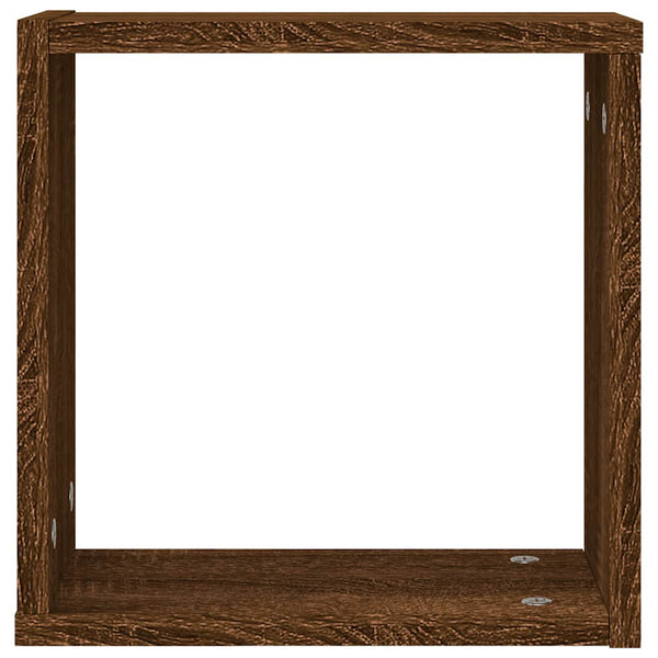 Ruskea tammi kuutioseinähyllyt Annemona 30x15x30cm (6 kpl)
