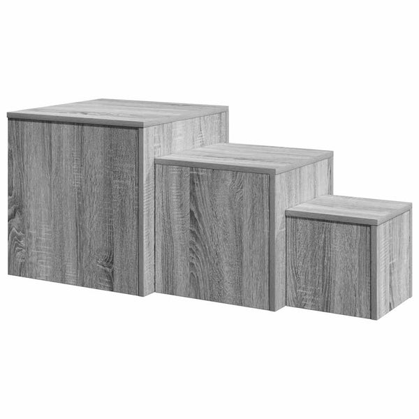 Graue Beistelltische Sp (3 Stk., Sonoma-Holz)