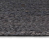 Dunkelgrauer handgefertigter runder Jute-Teppich Akel 240cm