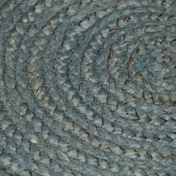 Olivgrüner handgefertigter runder Jute-Teppich Akel 210cm