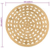 Handgefertigter Teppich geflochten Jute Sunica 210cm
