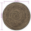 Schwarz-brauner handgemachter Jute-Teppich Pedemonte 240cm
