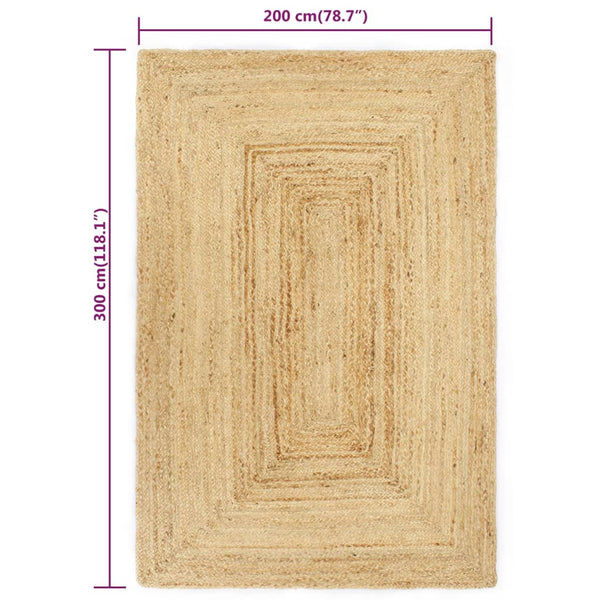 Handgefertigter Jute-Teppich Kale 200x300cm