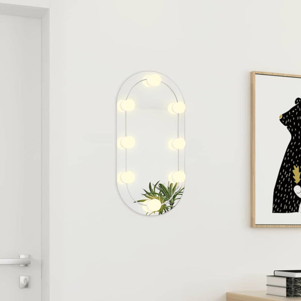 Spiegel mit LED-Beleuchtung Allyende 60x30cm (Glas oval)