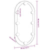 Spiegel mit LED-Beleuchtung Allyende 80x40cm (Glas oval)