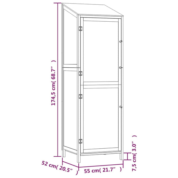 Gartenschrank Elfe 55x52x174,5cm (Fichte)