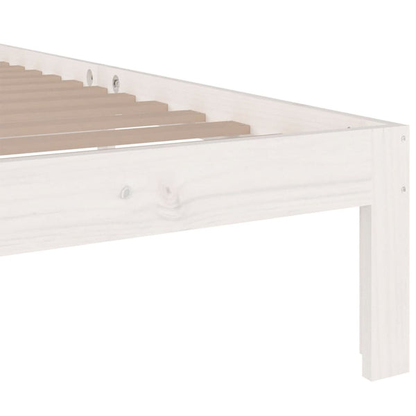 Bettgestell Tocolica weiß 75x190cm (Holz, Schmal Einzeln)