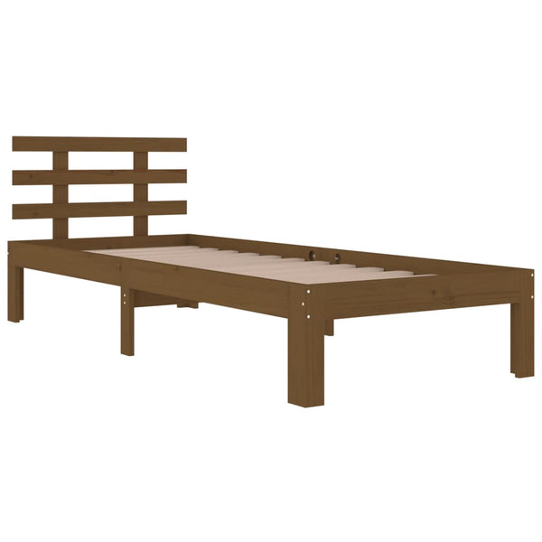 Honigbraunes Bettgestell Tocolica 100x200cm (Holz)