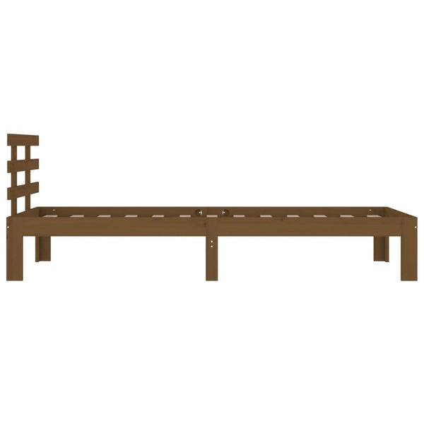 Honigbraunes Bettgestell Tocolica 100x200cm (Holz)