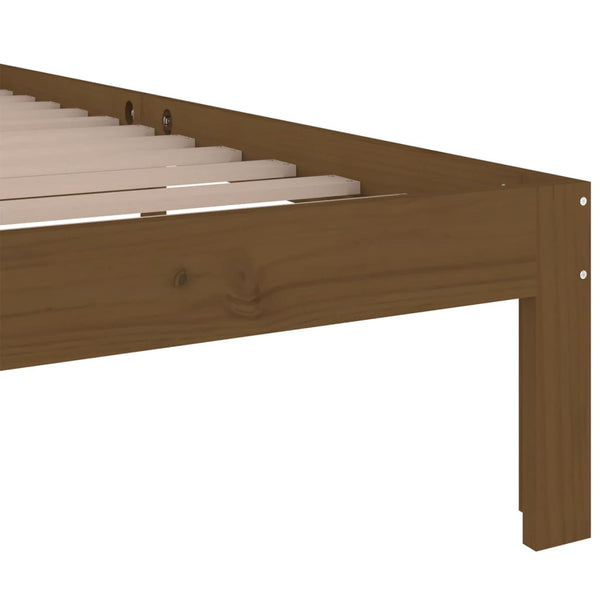 Honigbraunes Bettgestell Tocolica 100x200cm (Holz)