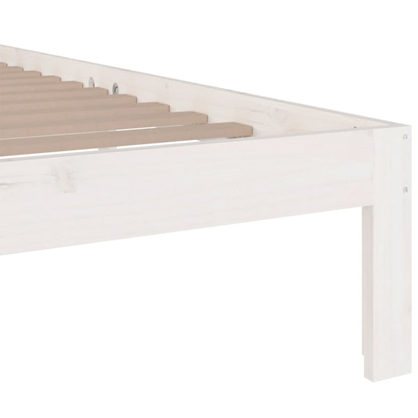 Weißes Bettgestell Tocolica 140x200cm (Holz)