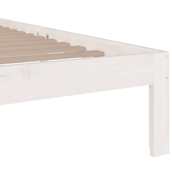 Weißes Bettgestell Tocolica 160x200cm (Holz)