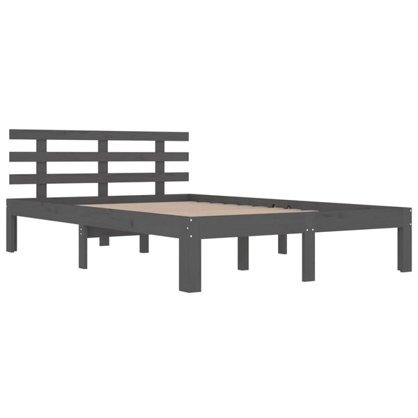 Grauer Bettrahmen Tocolica 200x200cm (Holz)
