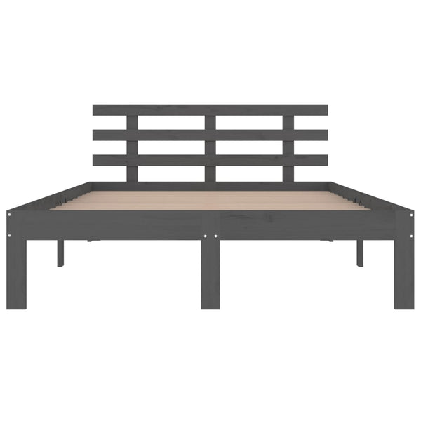 Grauer Bettrahmen Tocolica 200x200cm (Holz)