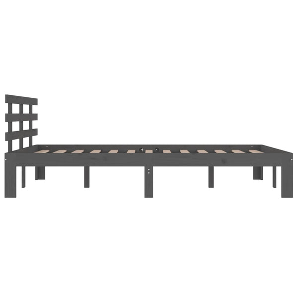 Grauer Bettrahmen Tocolica 200x200cm (Holz)