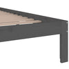 Grauer Bettrahmen Tocolica 200x200cm (Holz)