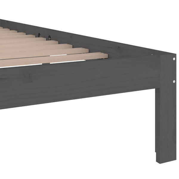 Grauer Bettrahmen Tocolica 200x200cm (Holz)